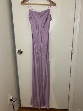Djerf Avenue Lavender Slip Maxi Dress with Spaghetti Straps